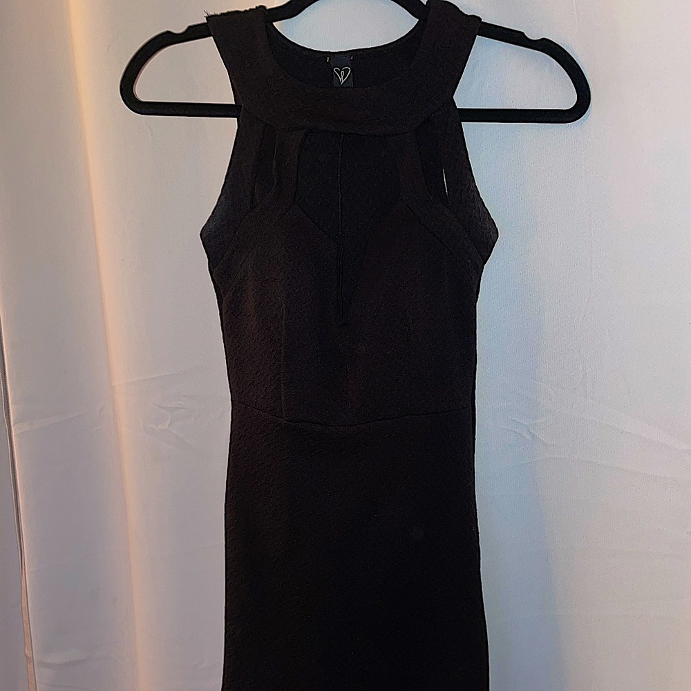 WINDSOR black cutout neckline mini dress size 0
